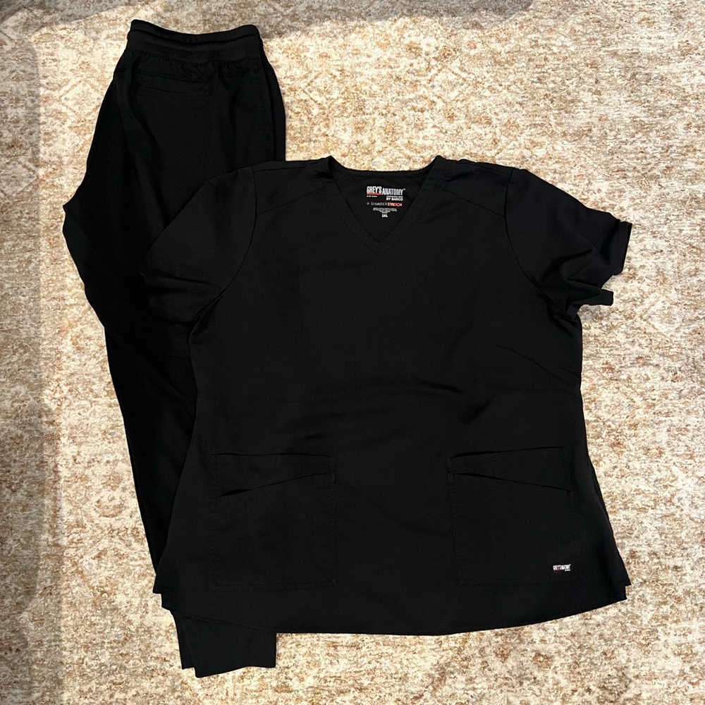 Grey's Anatomy Black Scrub Set